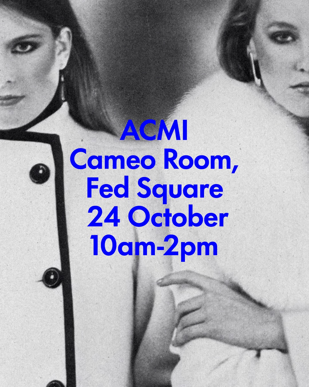 ACMI Cameo Room, Fed Square. 24 October, 10am to 2pm.